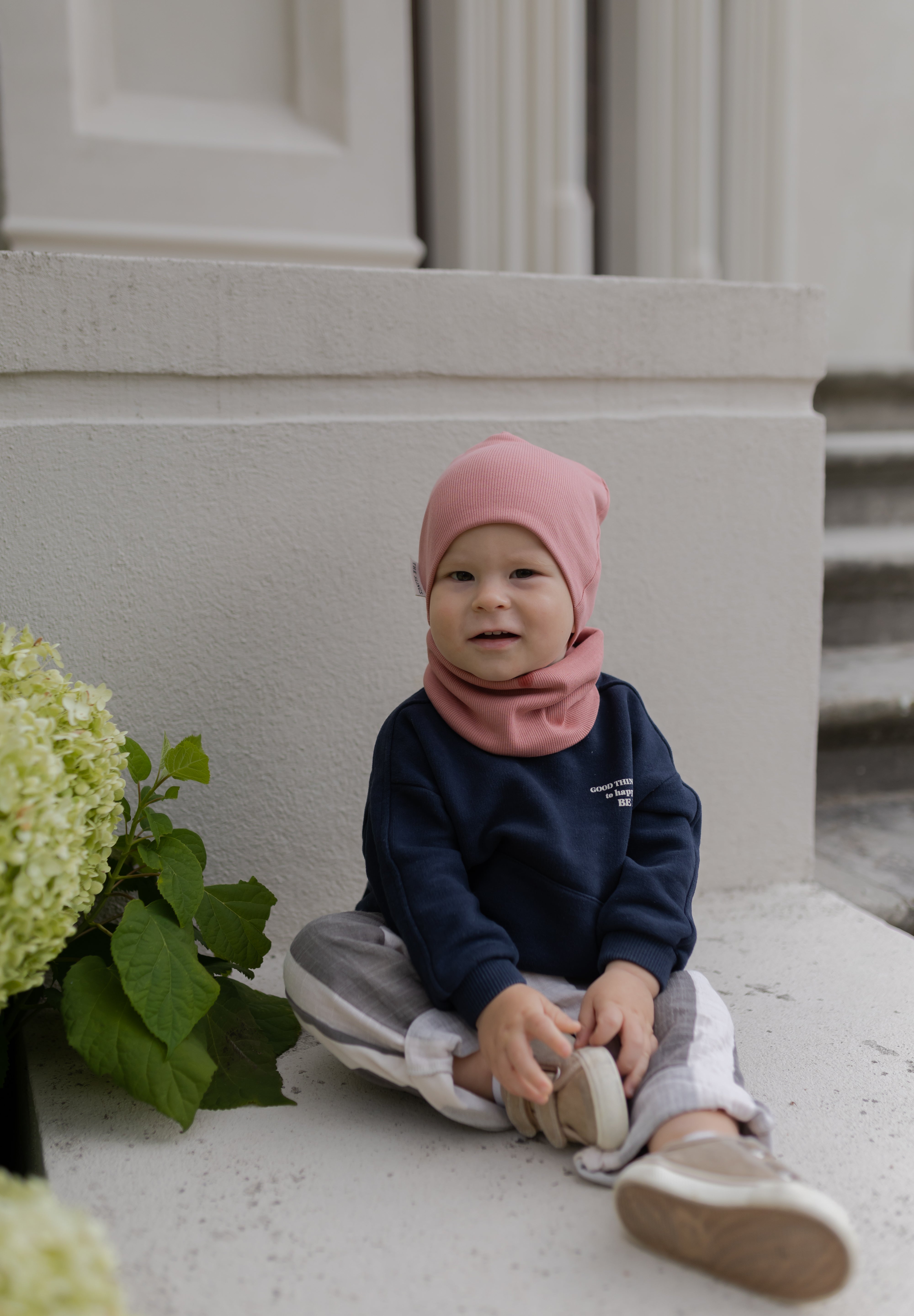 Bawełniana czapka & komin – Rose