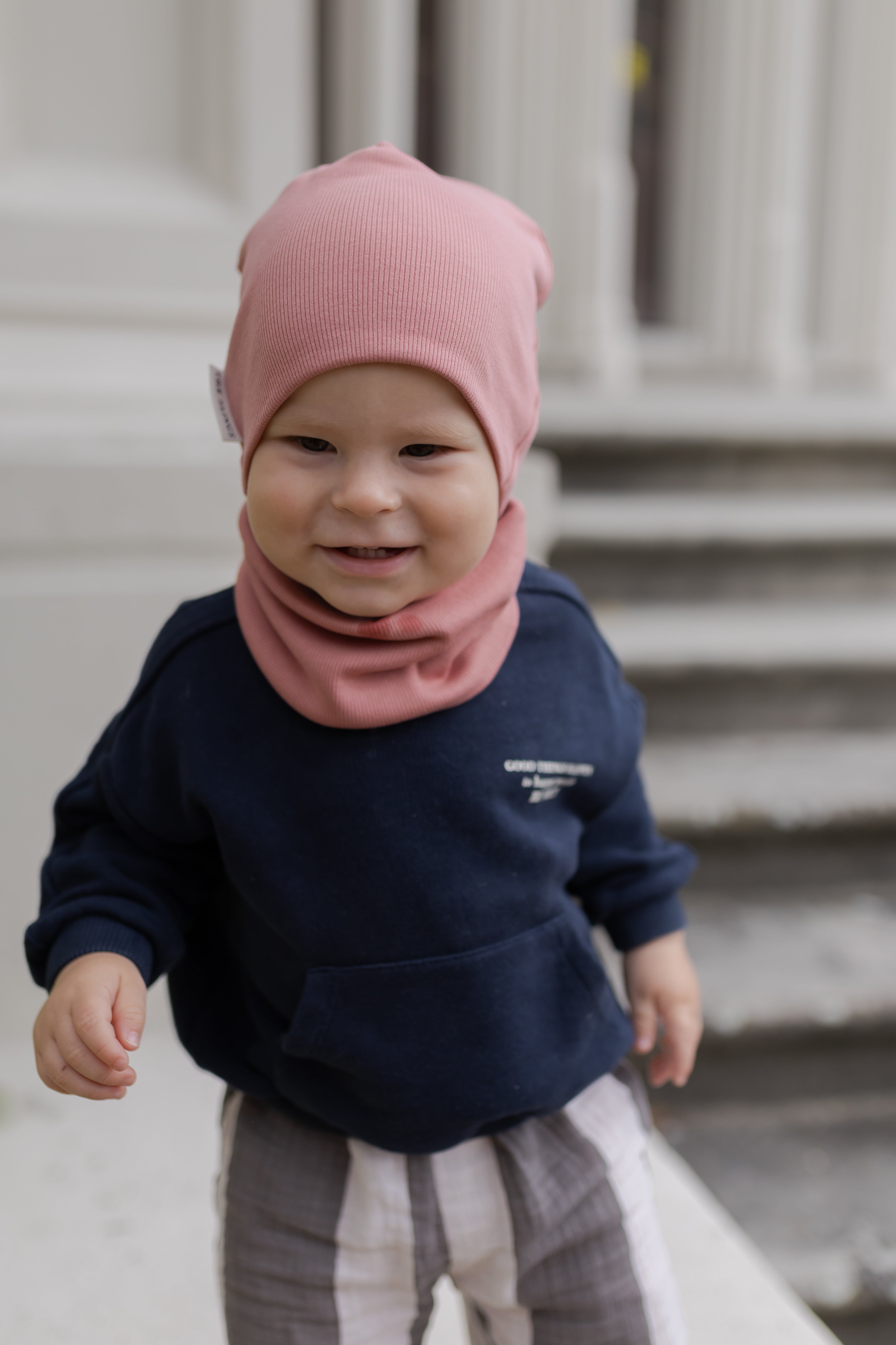 Bawełniana czapka & komin – Rose