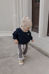 Bawełniana czapka & komin - Biscuit