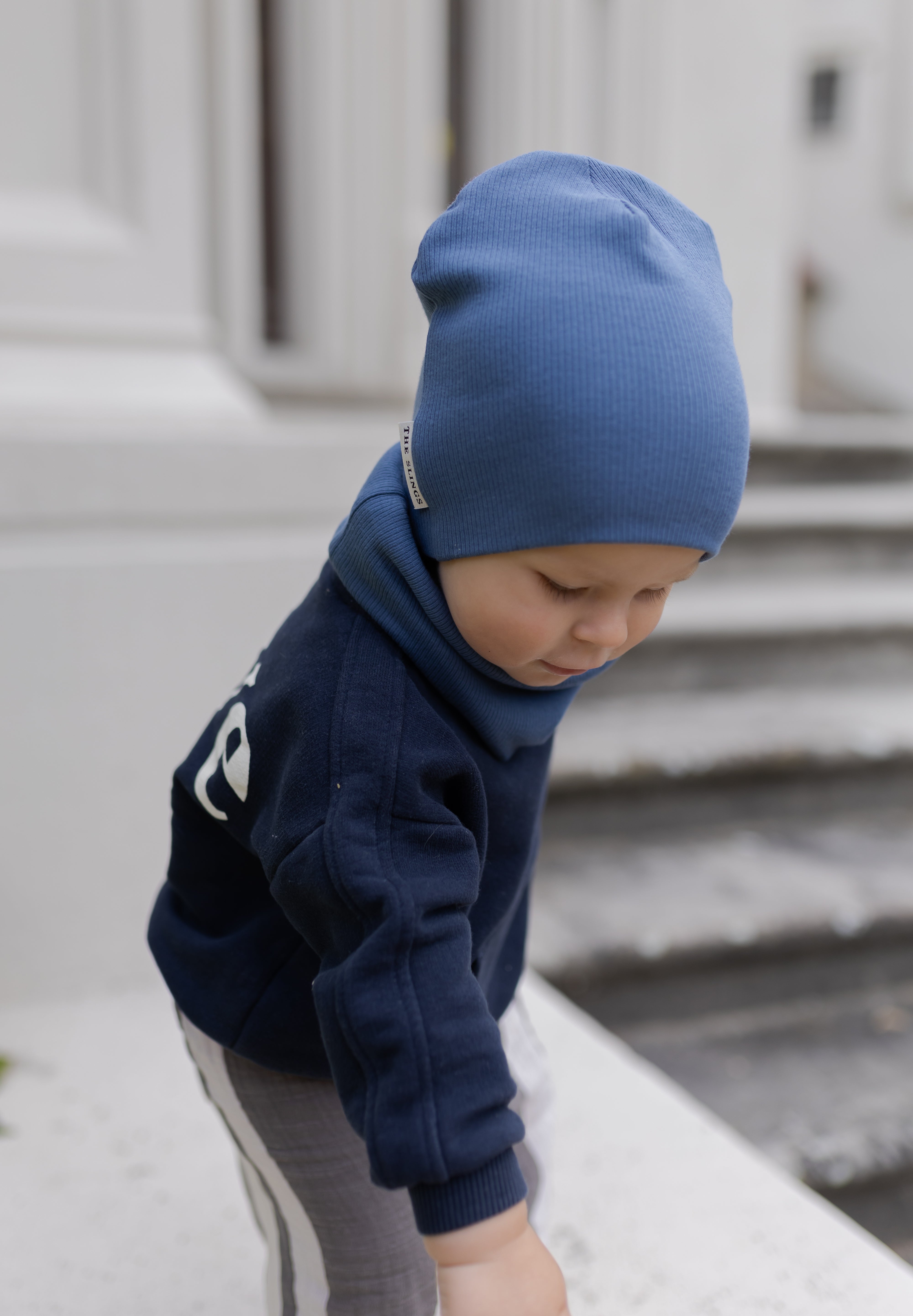 Bawełniana czapka & komin – Denim