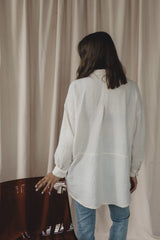 Leia Ecru - oversized muslin shirt