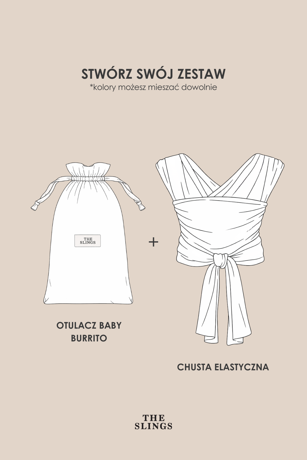 Zestaw Chusta HugMe + Otulacz