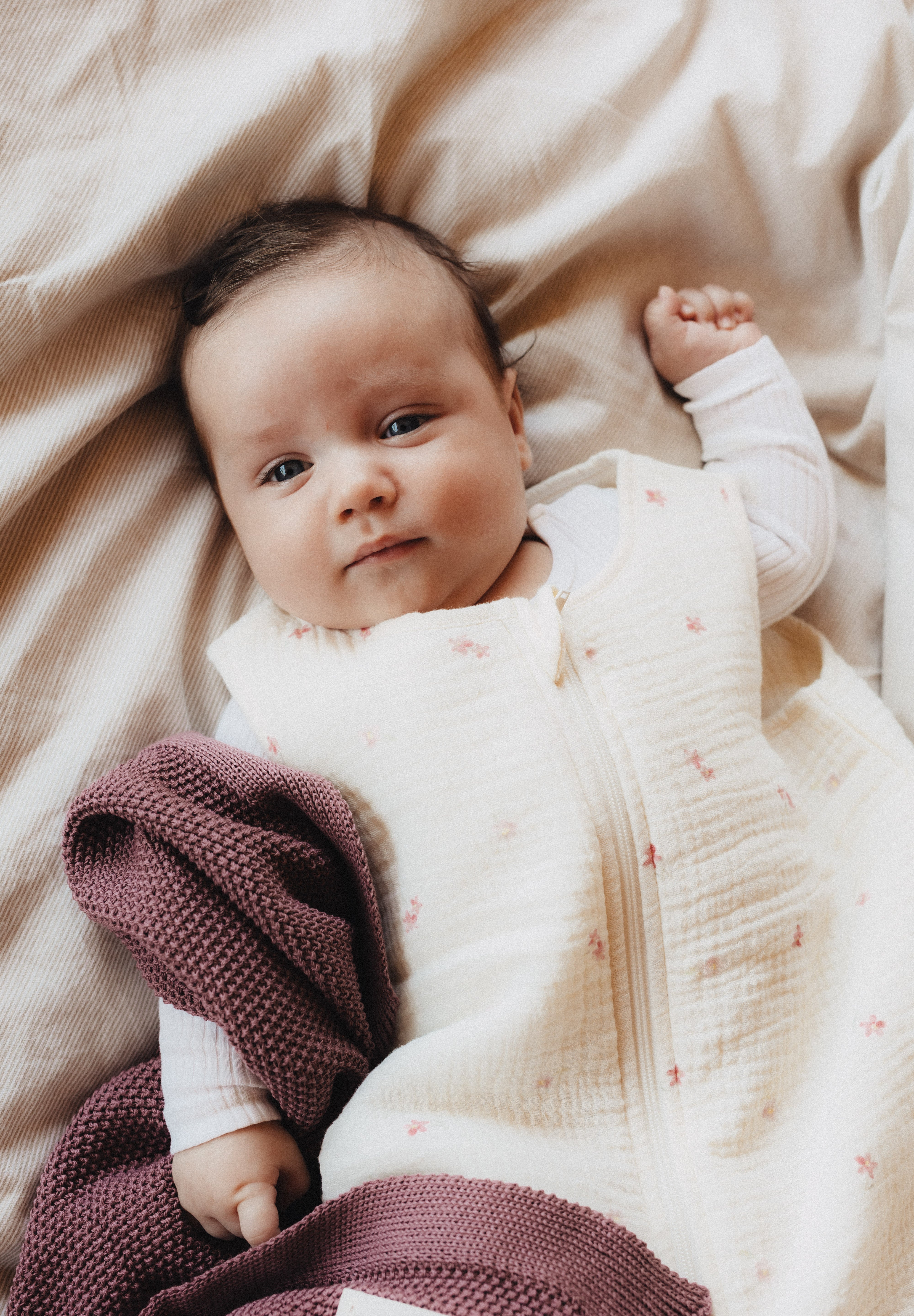 Bawełniany kocyk Softie Plum