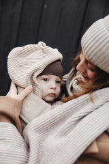 Szal Salvia z wełny merino Sand