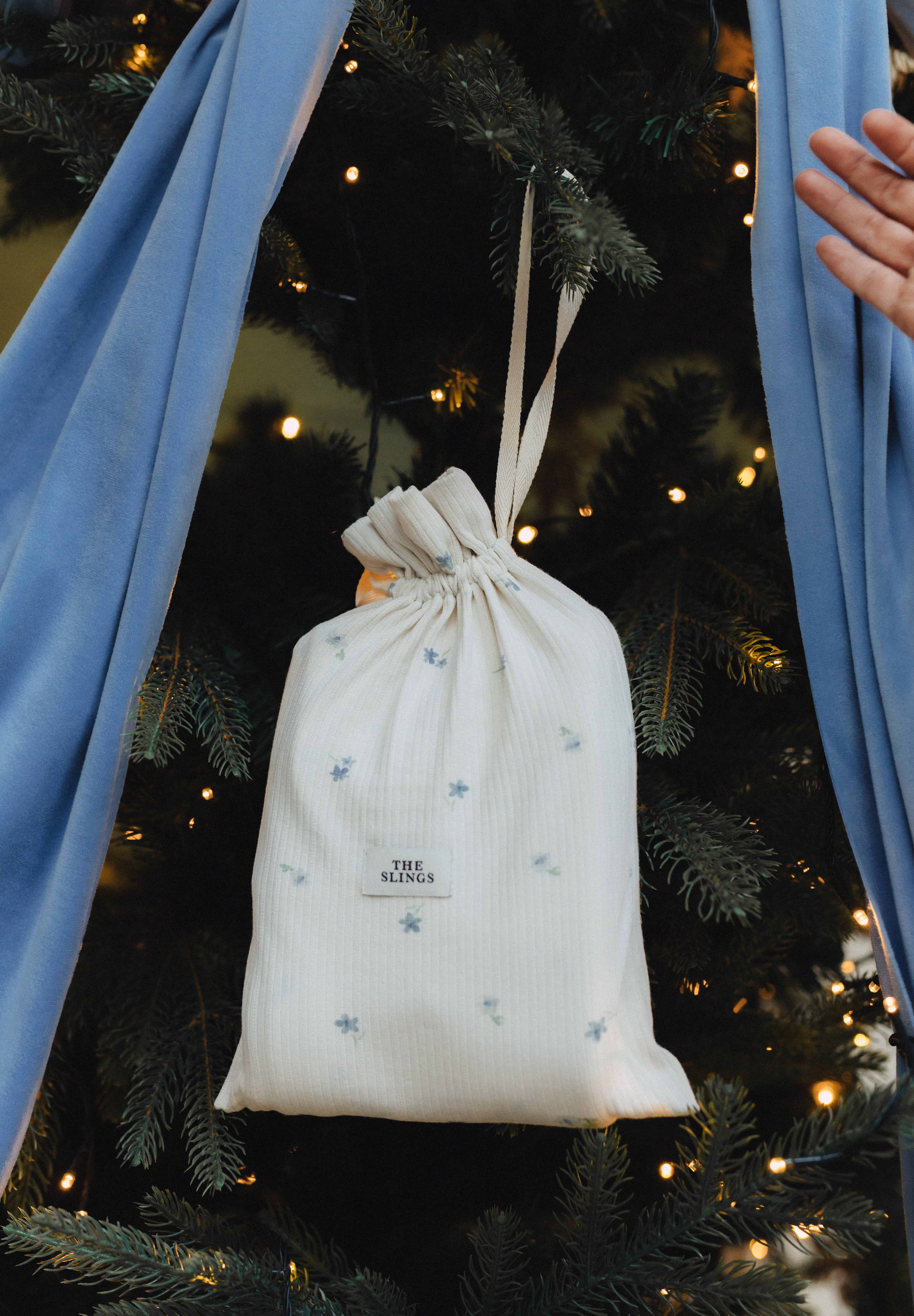 Otulacz Baby Burrito Blue Flora