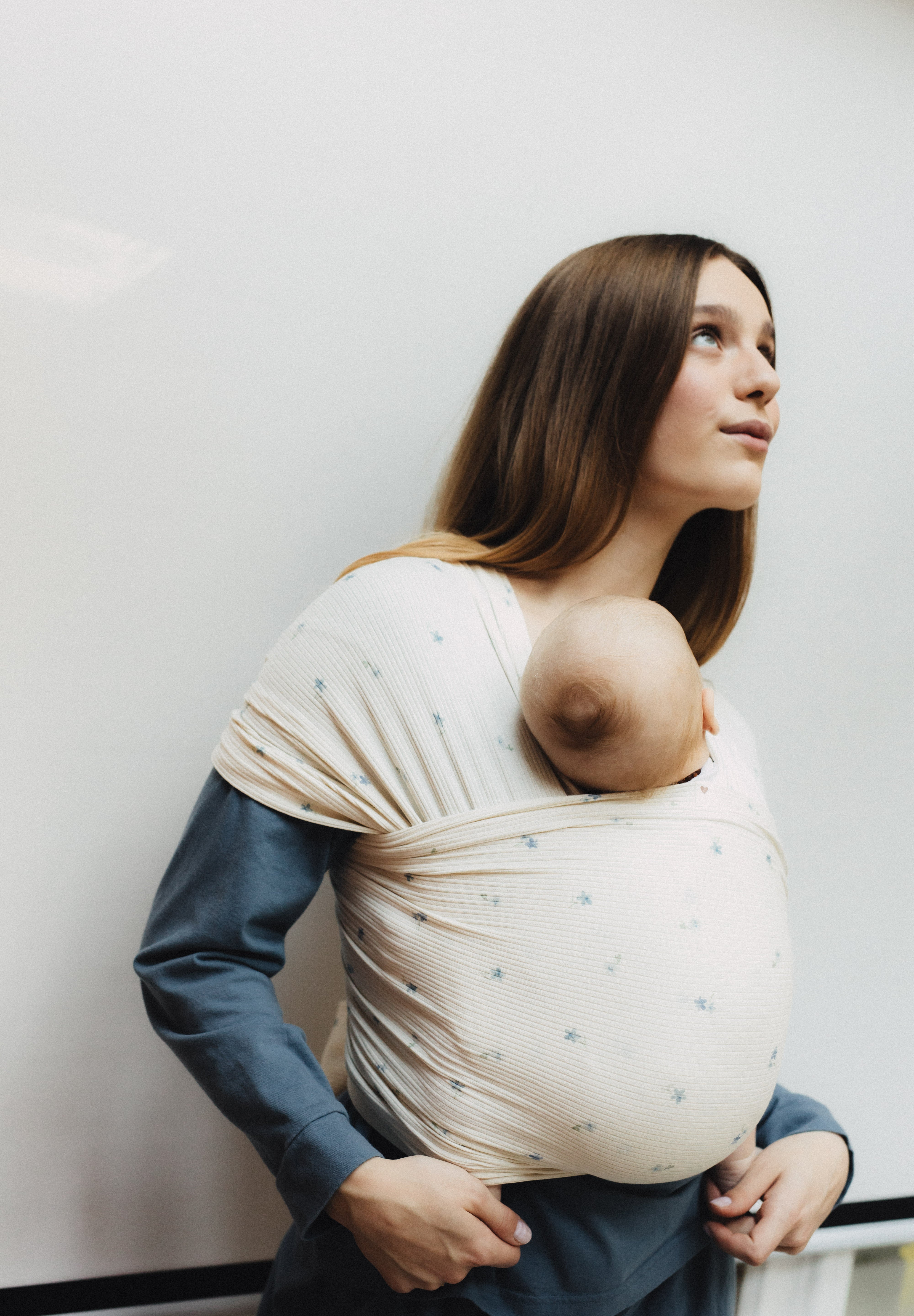 Chusta Elastyczna HugMe Blue Flora