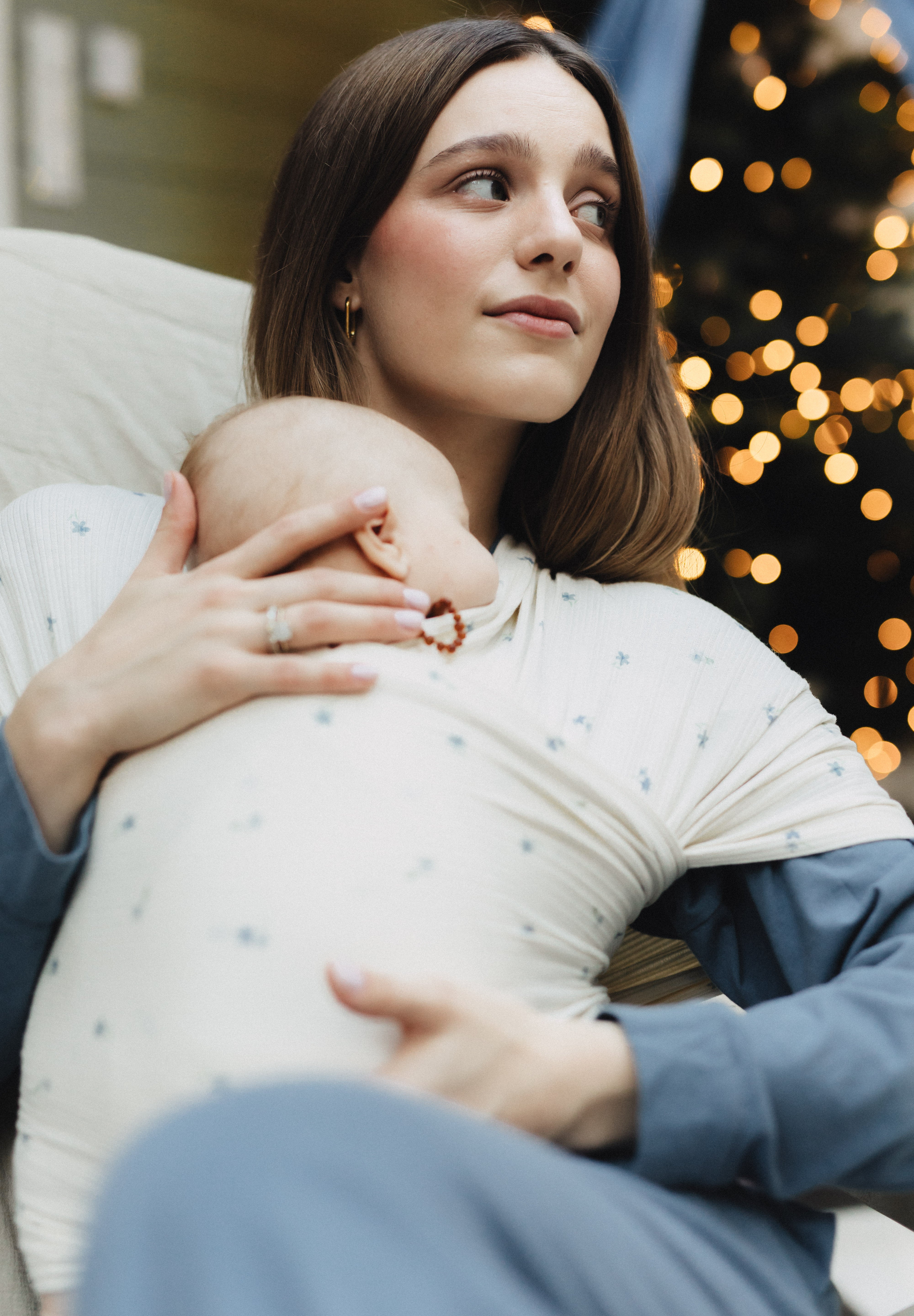 Chusta Elastyczna HugMe Blue Flora