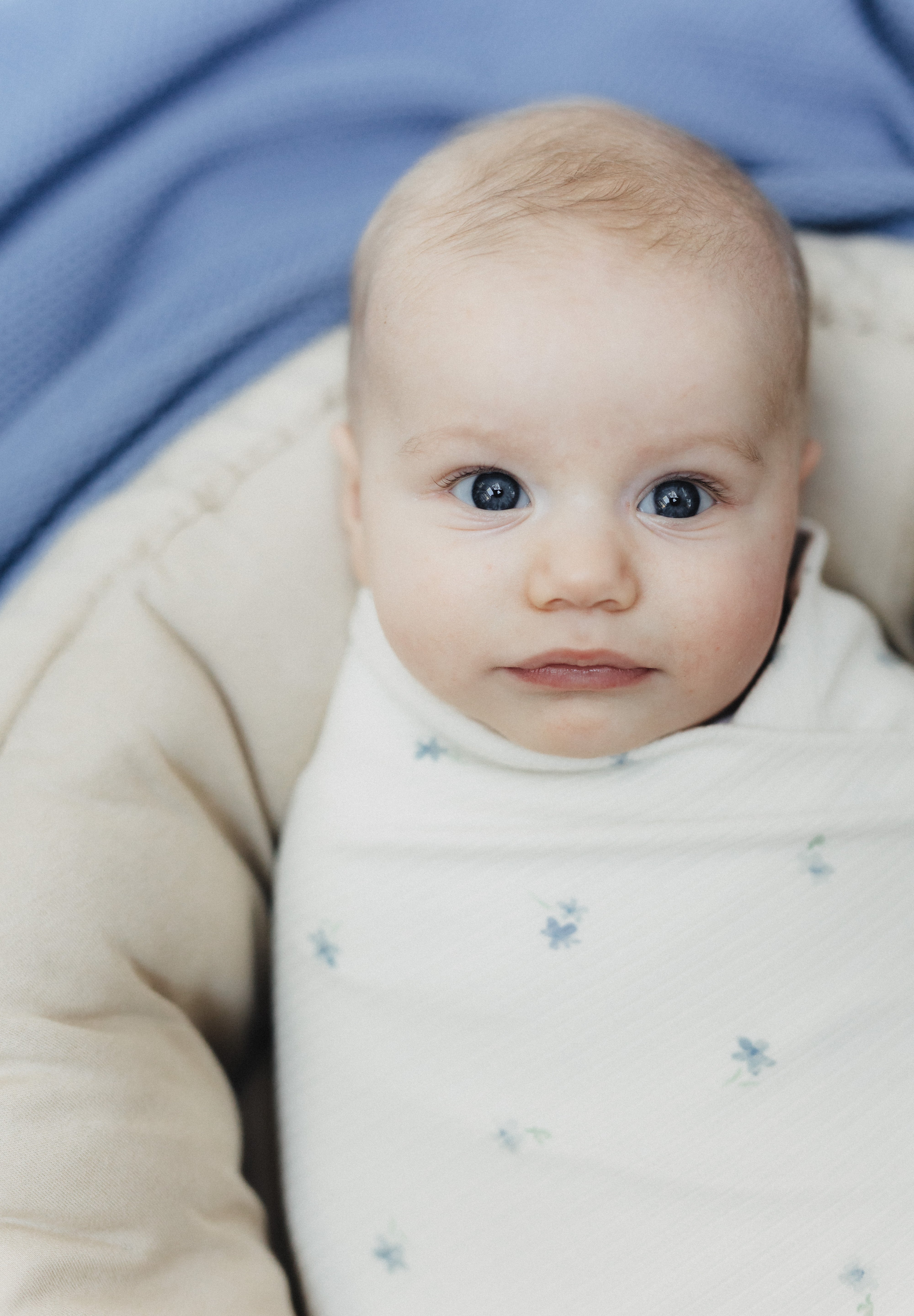 Otulacz Baby Burrito Blue Flora