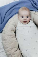 Otulacz Baby Burrito Blue Flora
