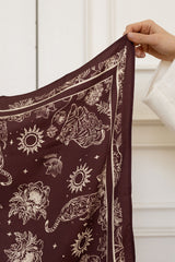 Apaszka Tiger Love Burgundy