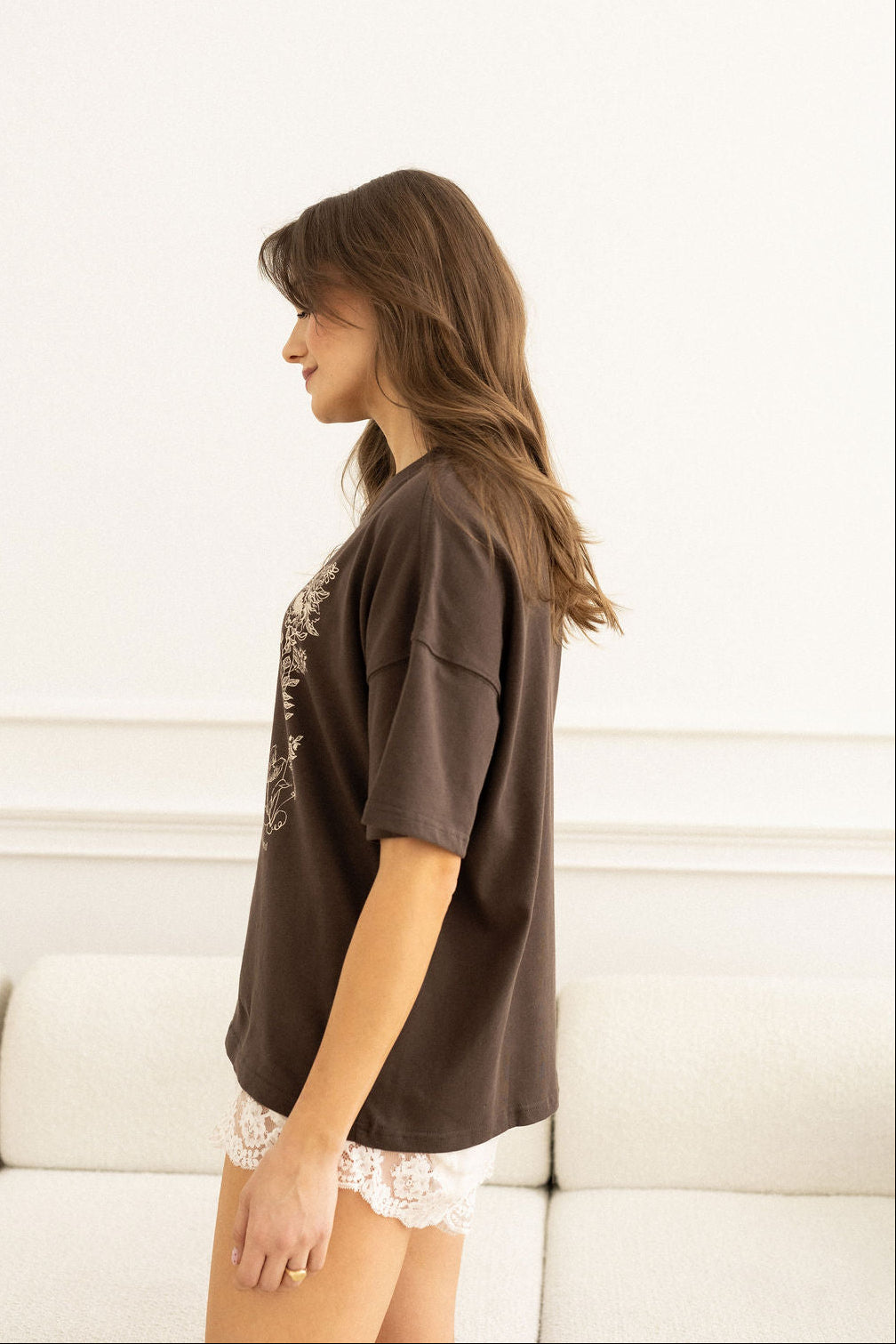 T-shirt Tiger Love Brown