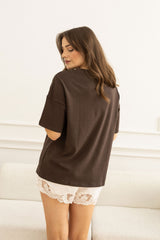 T-shirt Tiger Love Brown