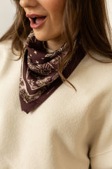 Apaszka Tiger Love Burgundy