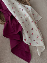 Midi Cherries & Ruby - zestaw midi pieluszek muślinowych