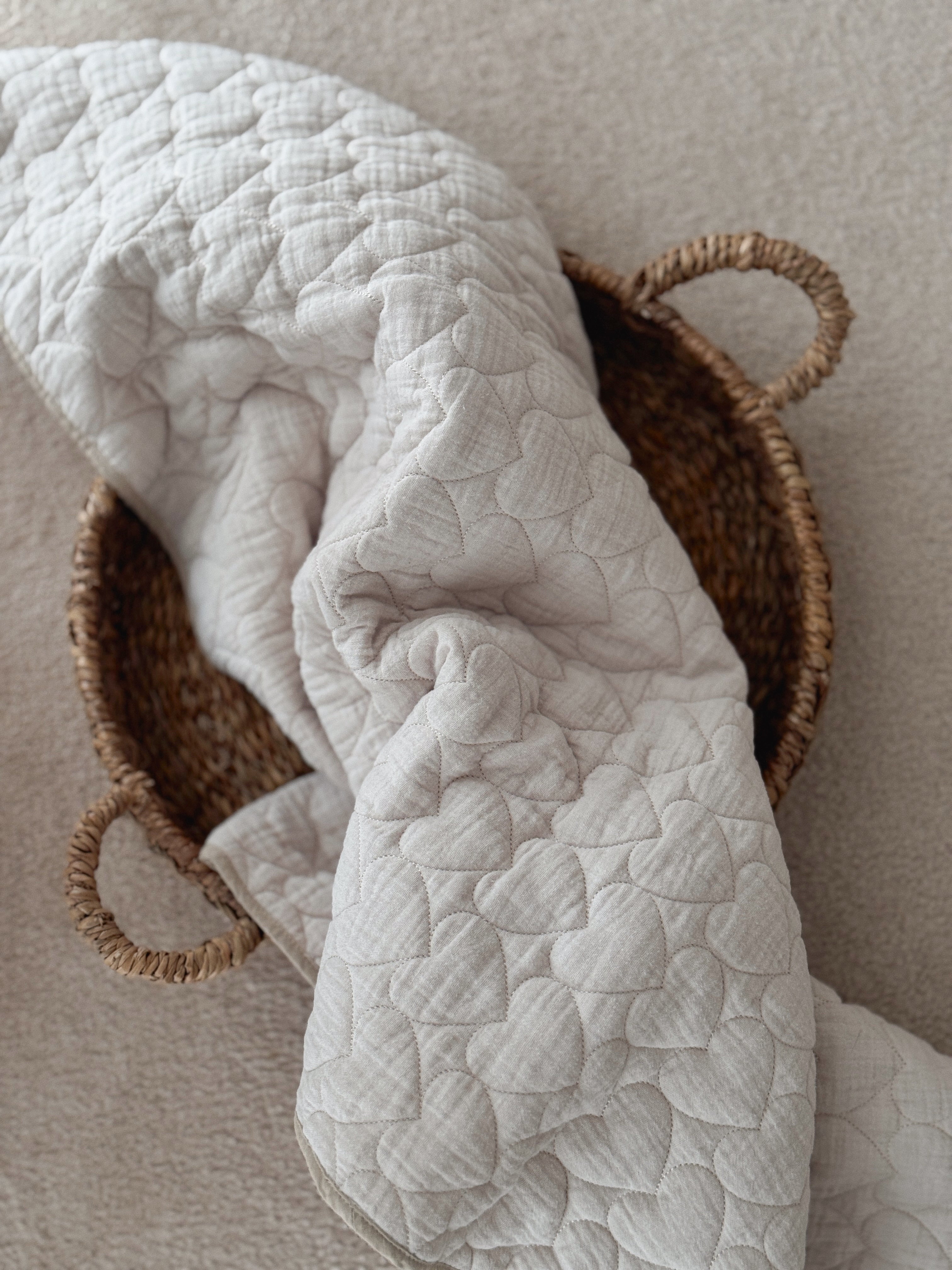 Muślinowy kocyk - Puffy Hearts