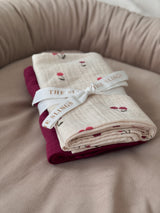 Midi Cherries & Ruby - zestaw midi pieluszek muślinowych