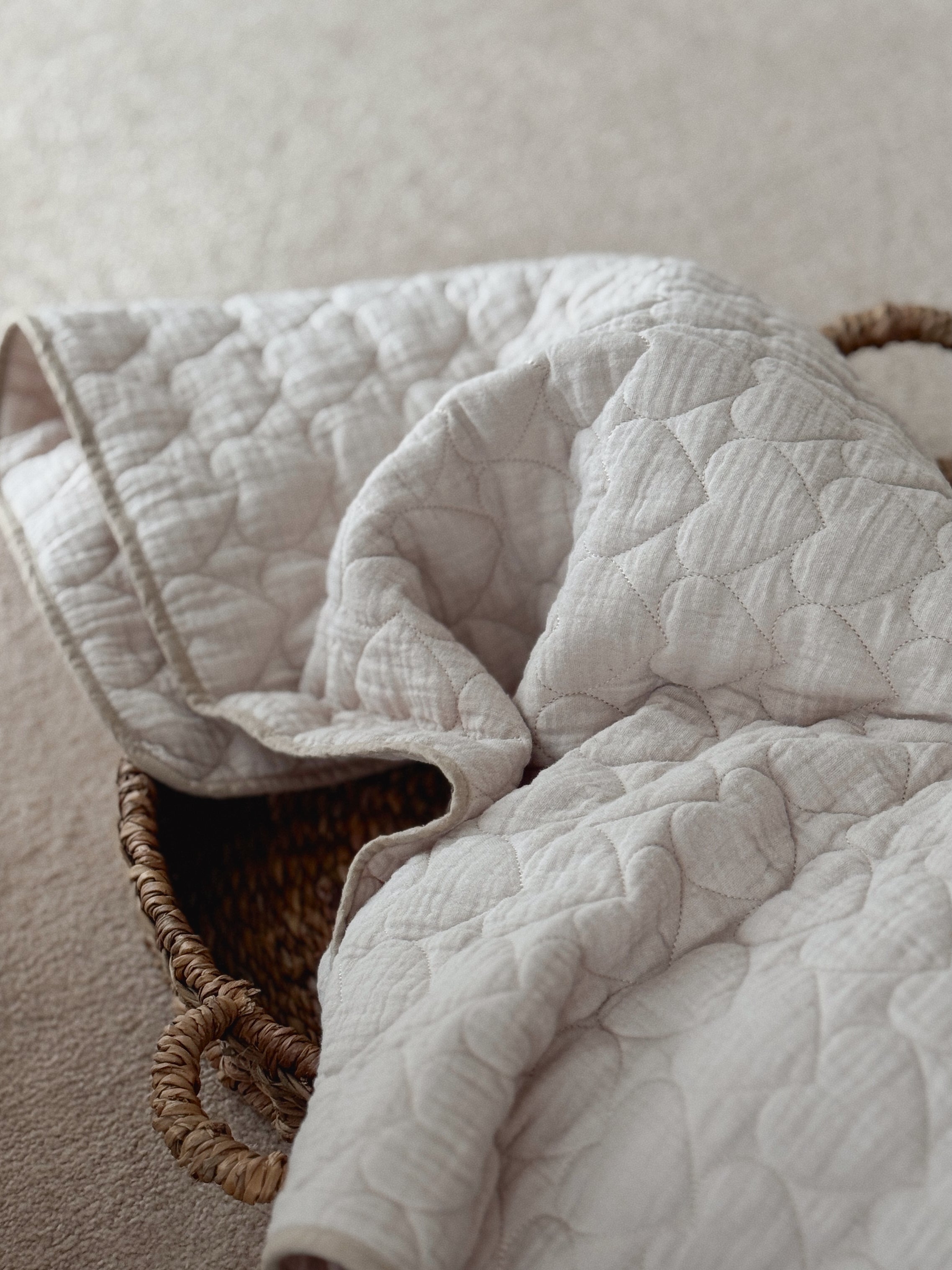 Muślinowy kocyk - Puffy Hearts