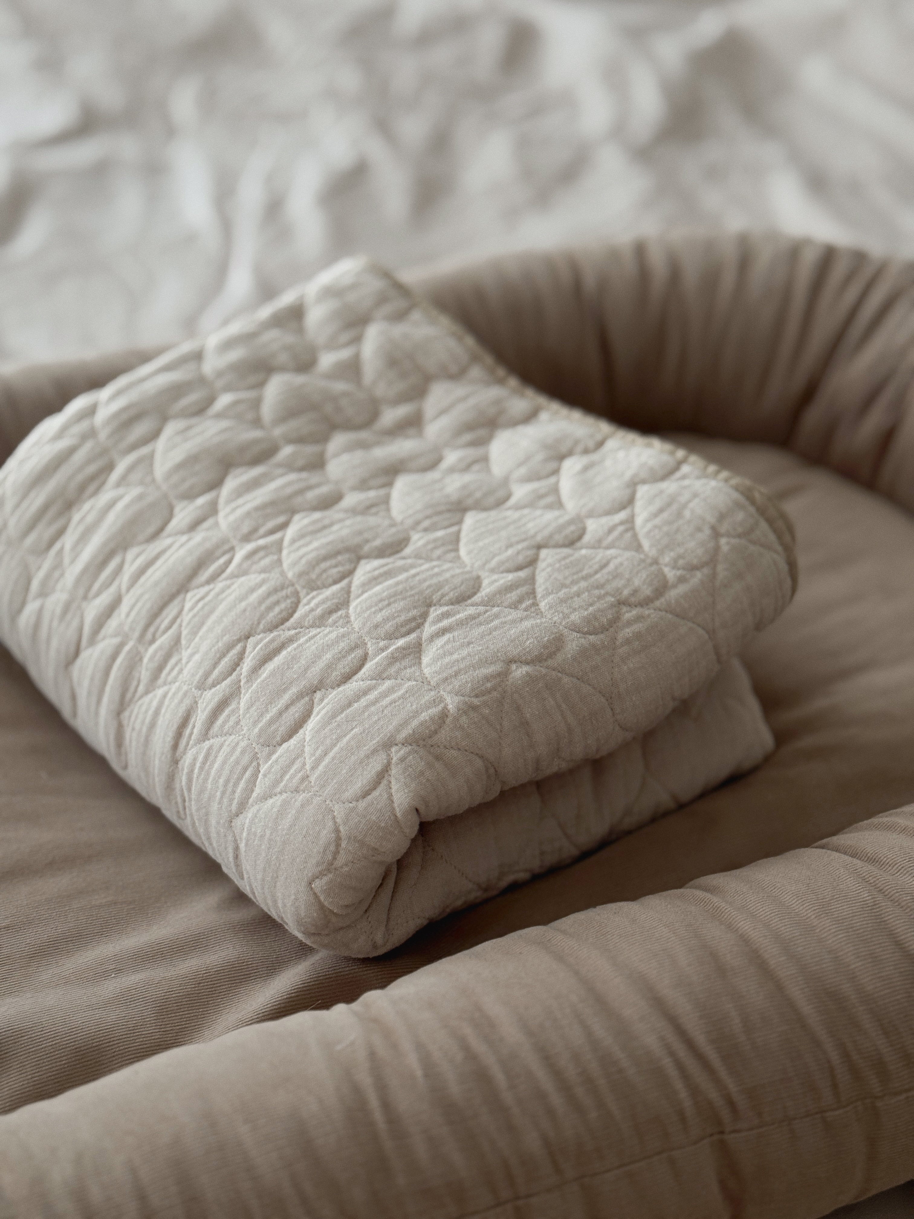 Muślinowy kocyk - Puffy Hearts