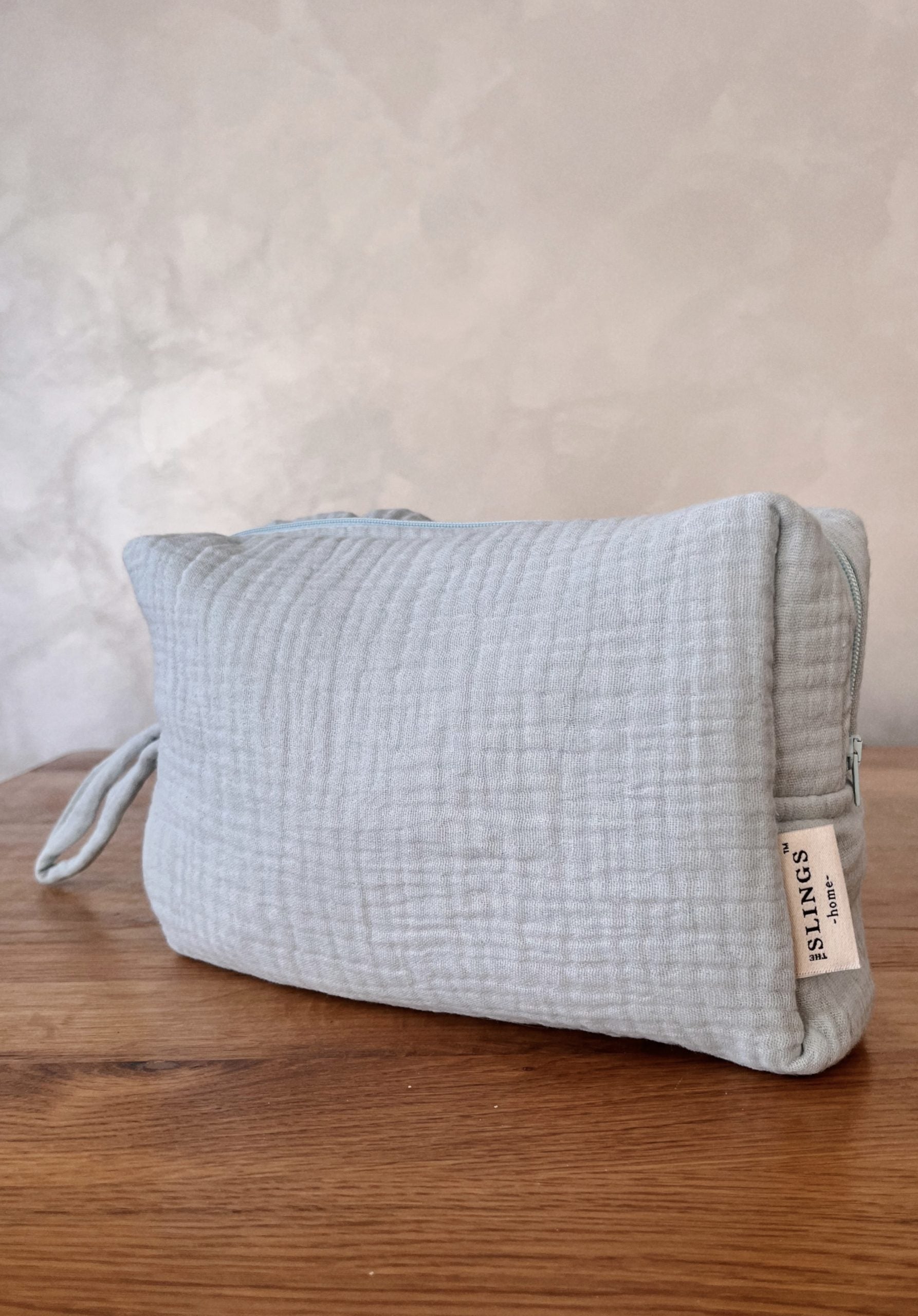 Duża Muślinowa Kosmetyczka Cloud Baby Blue
