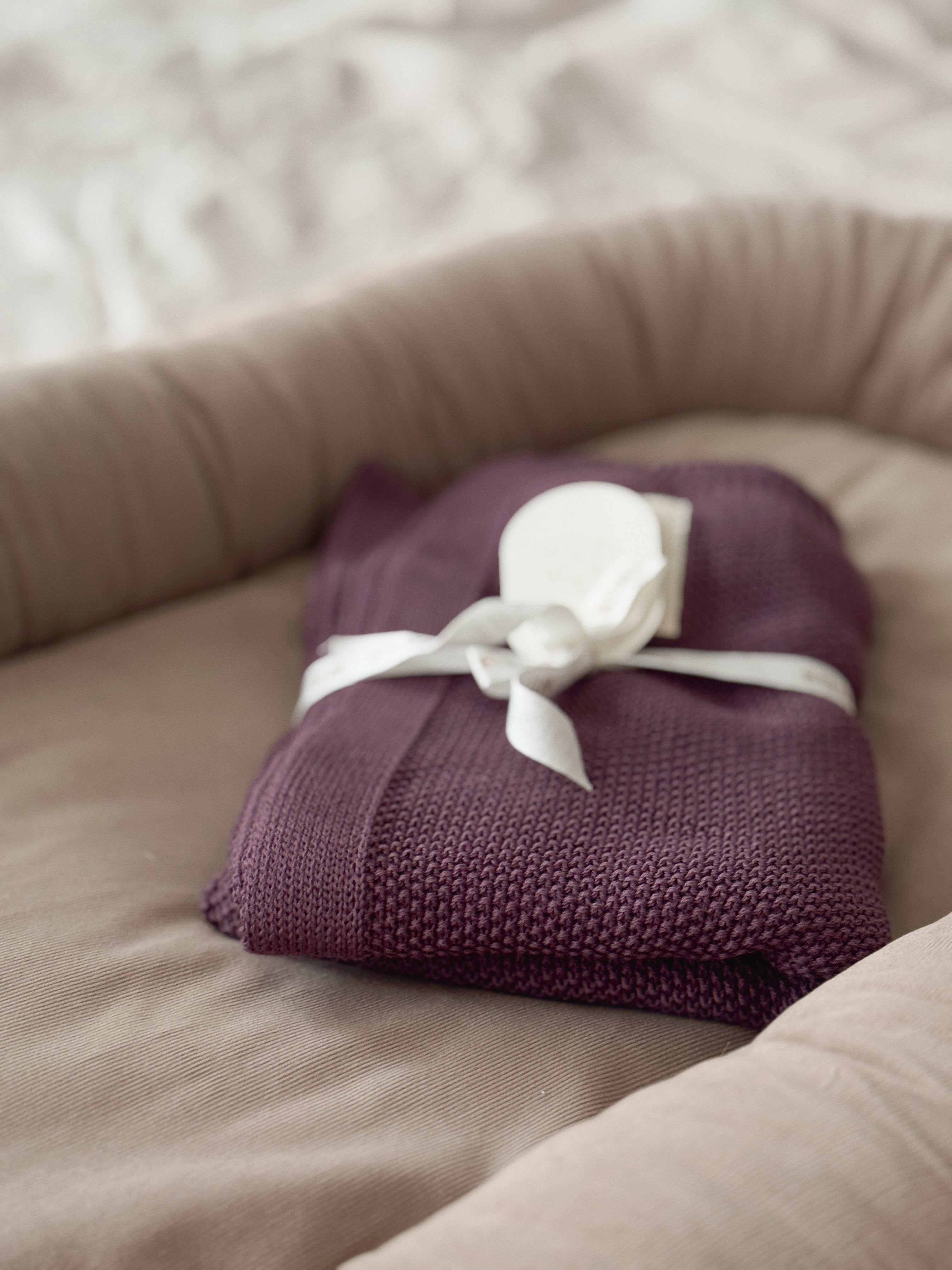 Bawełniany kocyk Softie Plum