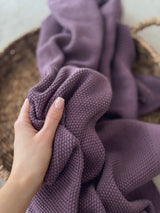 Bawełniany kocyk Softie Plum