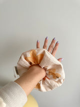 Lniana gumka scrunchie - Flowers