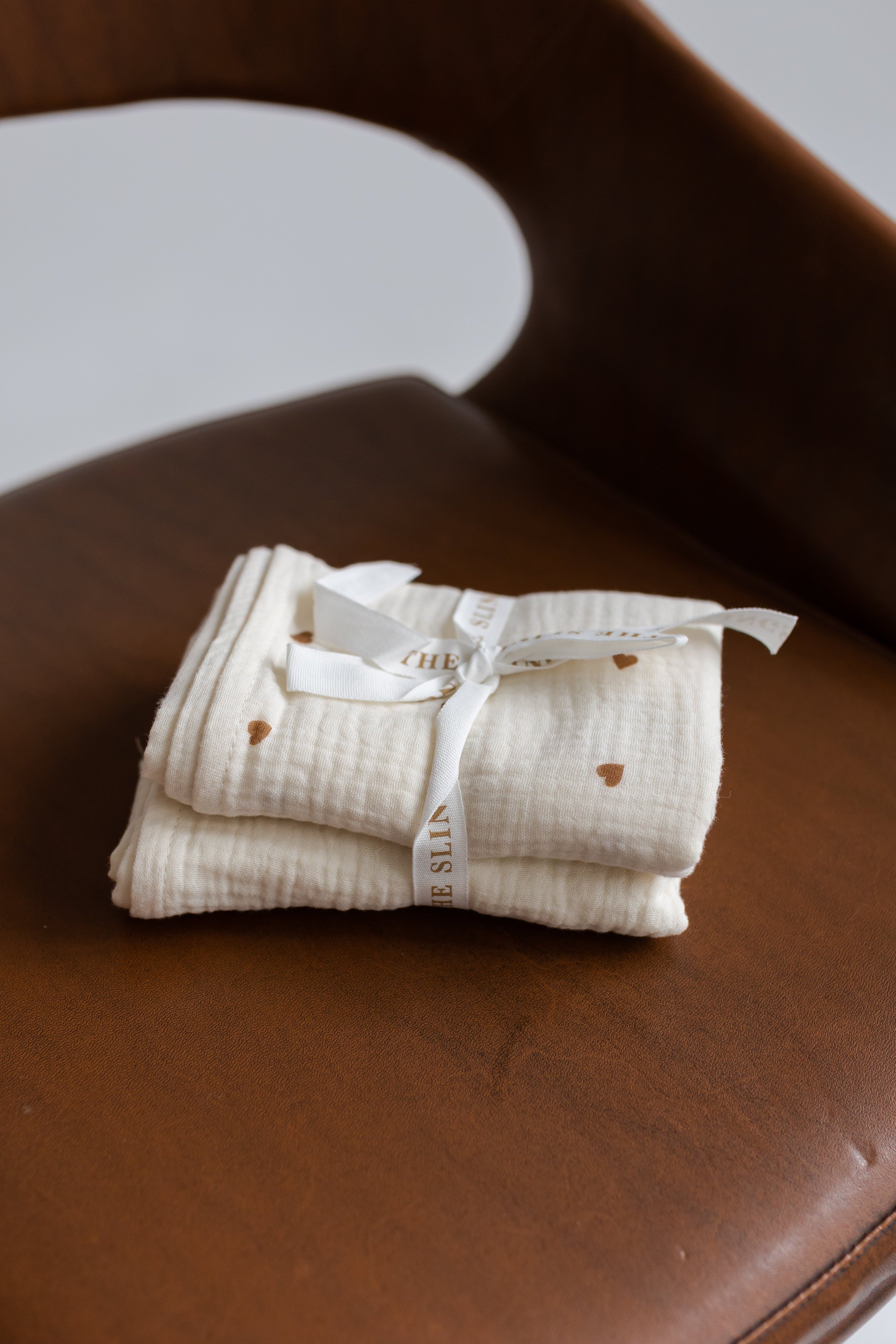 Midi Sweetheart & Ecru - zestaw midi pieluszek muślinowych