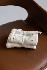 Midi Sweetheart & Ecru - zestaw midi pieluszek muślinowych