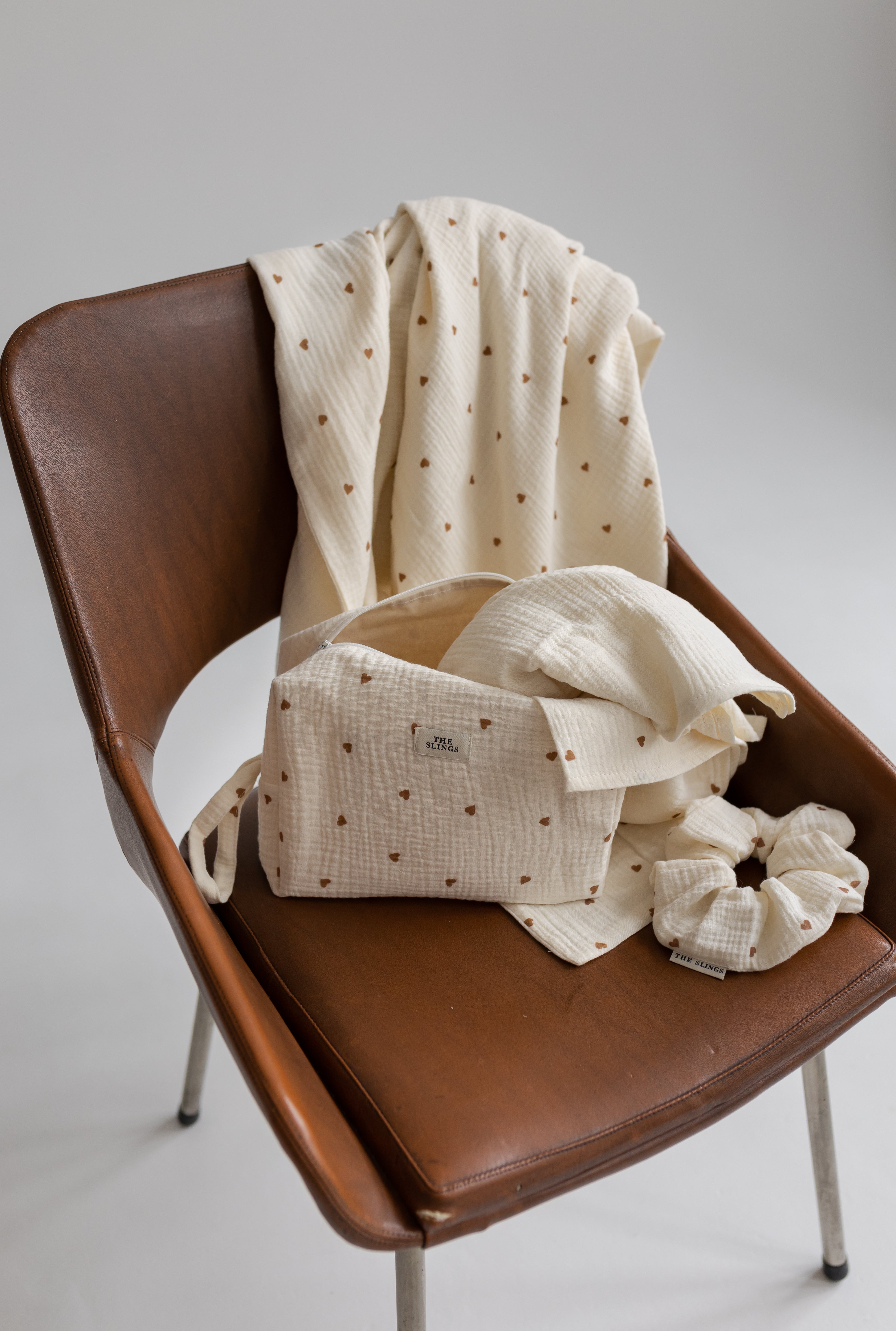 Midi Sweetheart & Ecru - zestaw midi pieluszek muślinowych