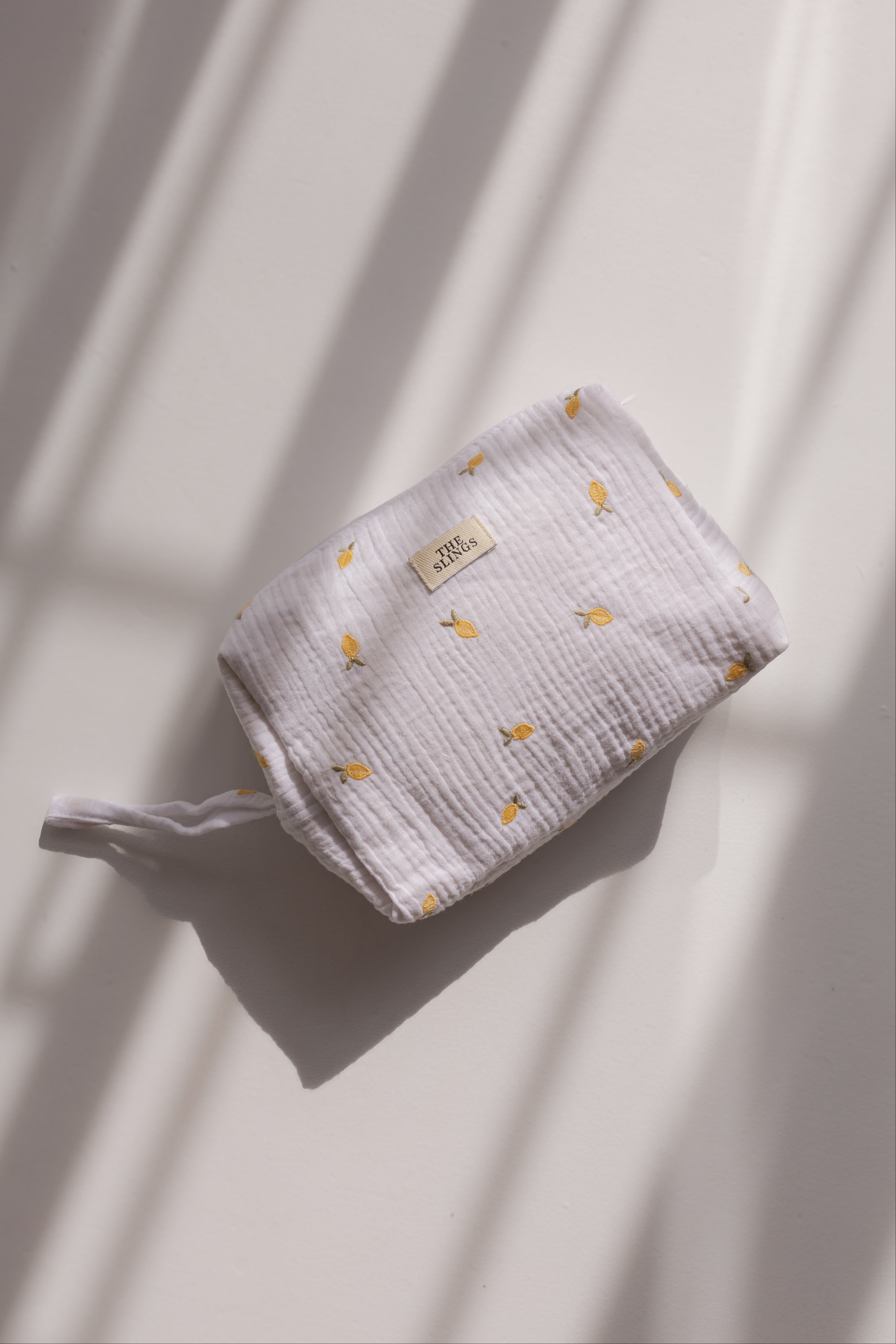 Duża Muślinowa Kosmetyczka Lemon