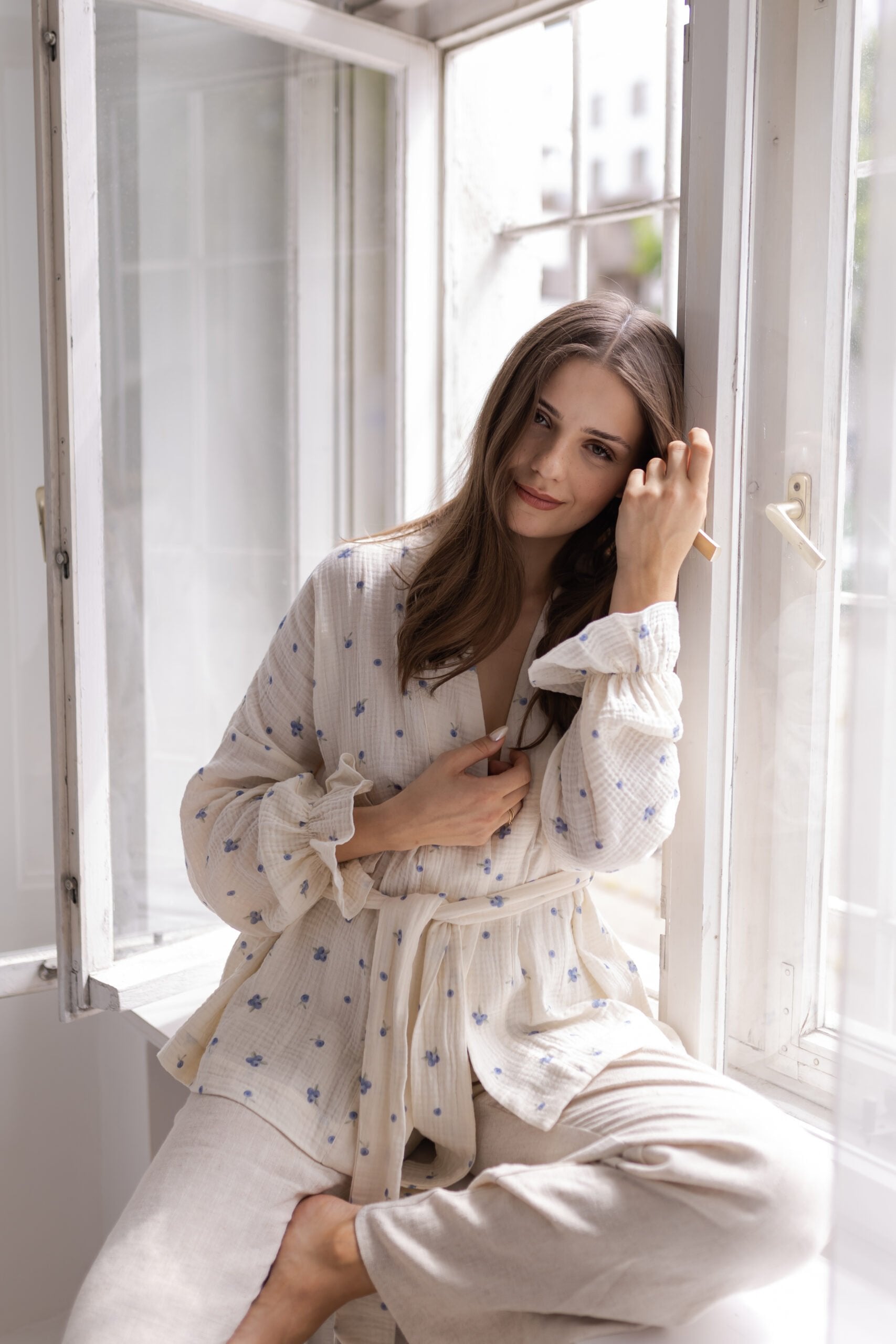 Kimono muślinowe Mila Blueberry