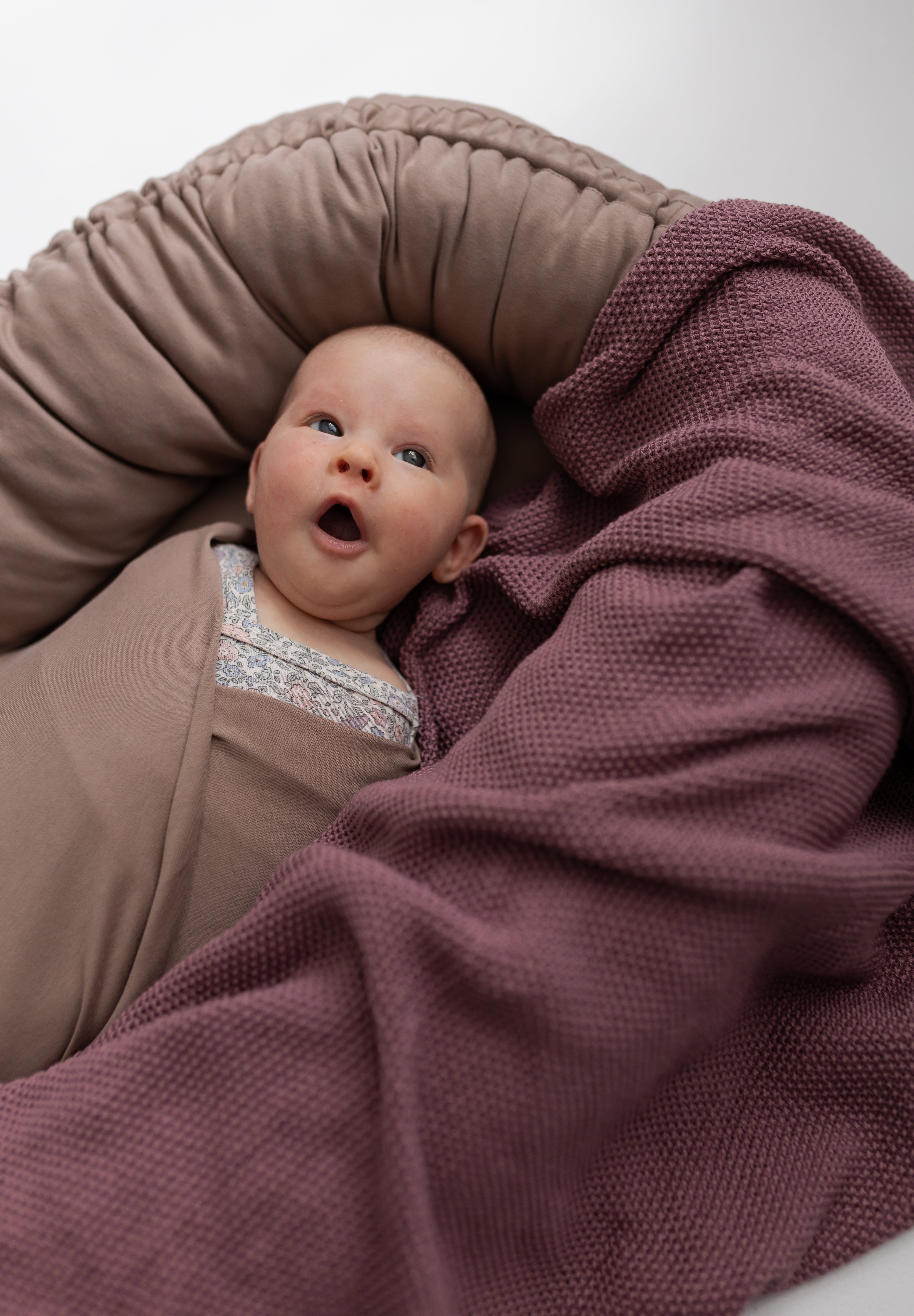 Bawełniany kocyk Softie Plum