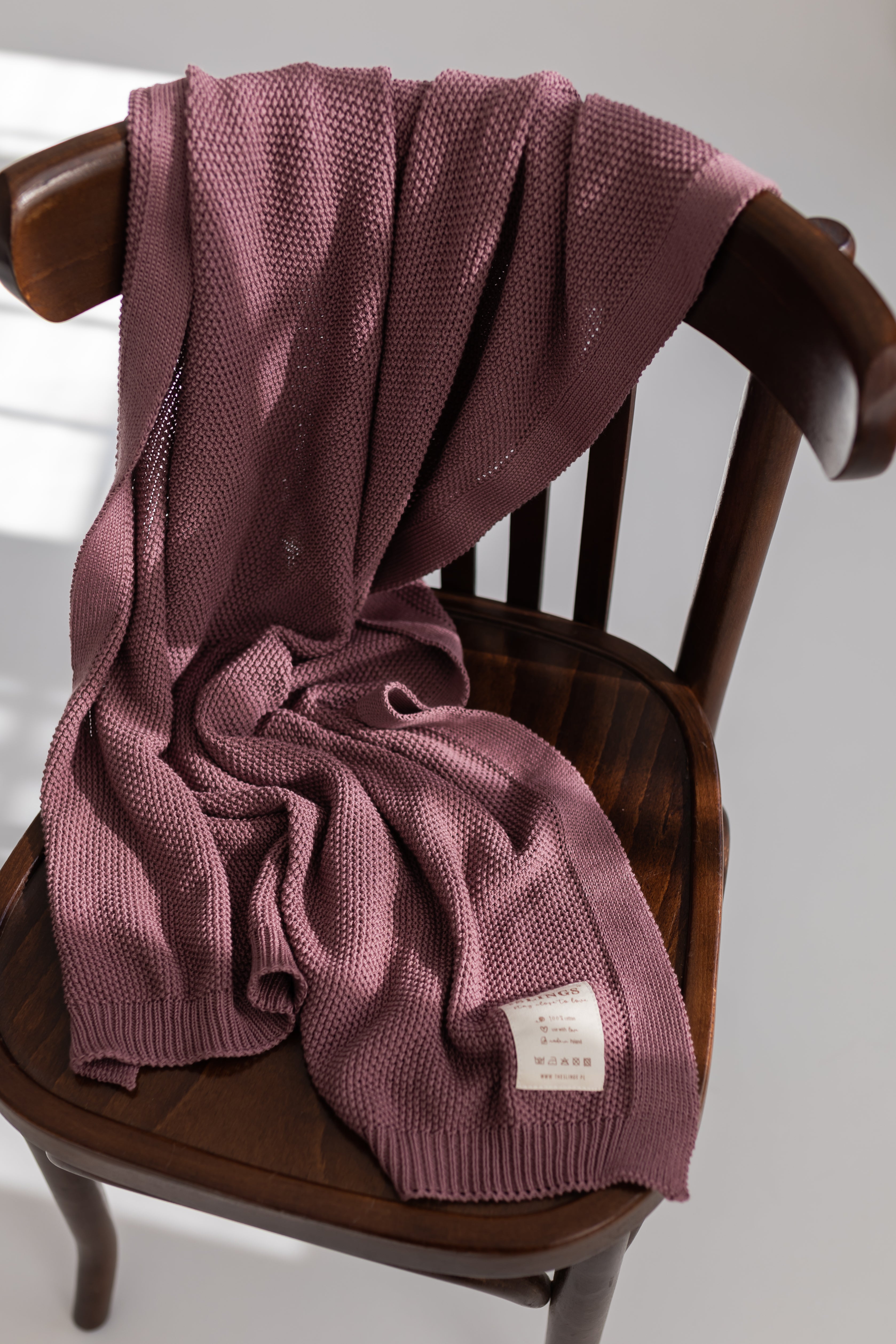 Bawełniany kocyk Softie Plum