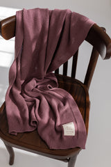 Bawełniany kocyk Softie Plum