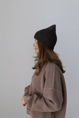 Tilia - czapka z wełny merino Chocolate