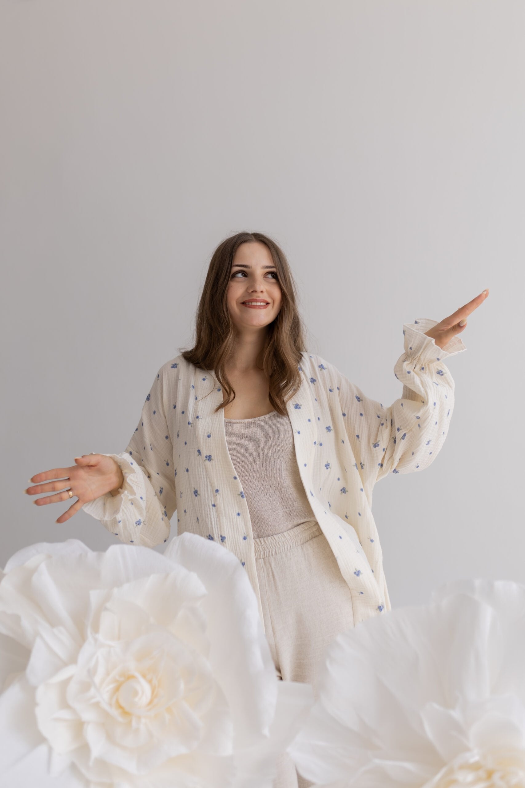 Kimono muślinowe Mila Blueberry