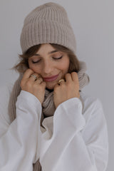 Tilia - czapka z wełny merino Sand