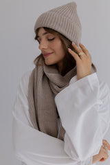 Tilia - czapka z wełny merino Sand
