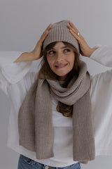 Tilia - czapka z wełny merino Sand