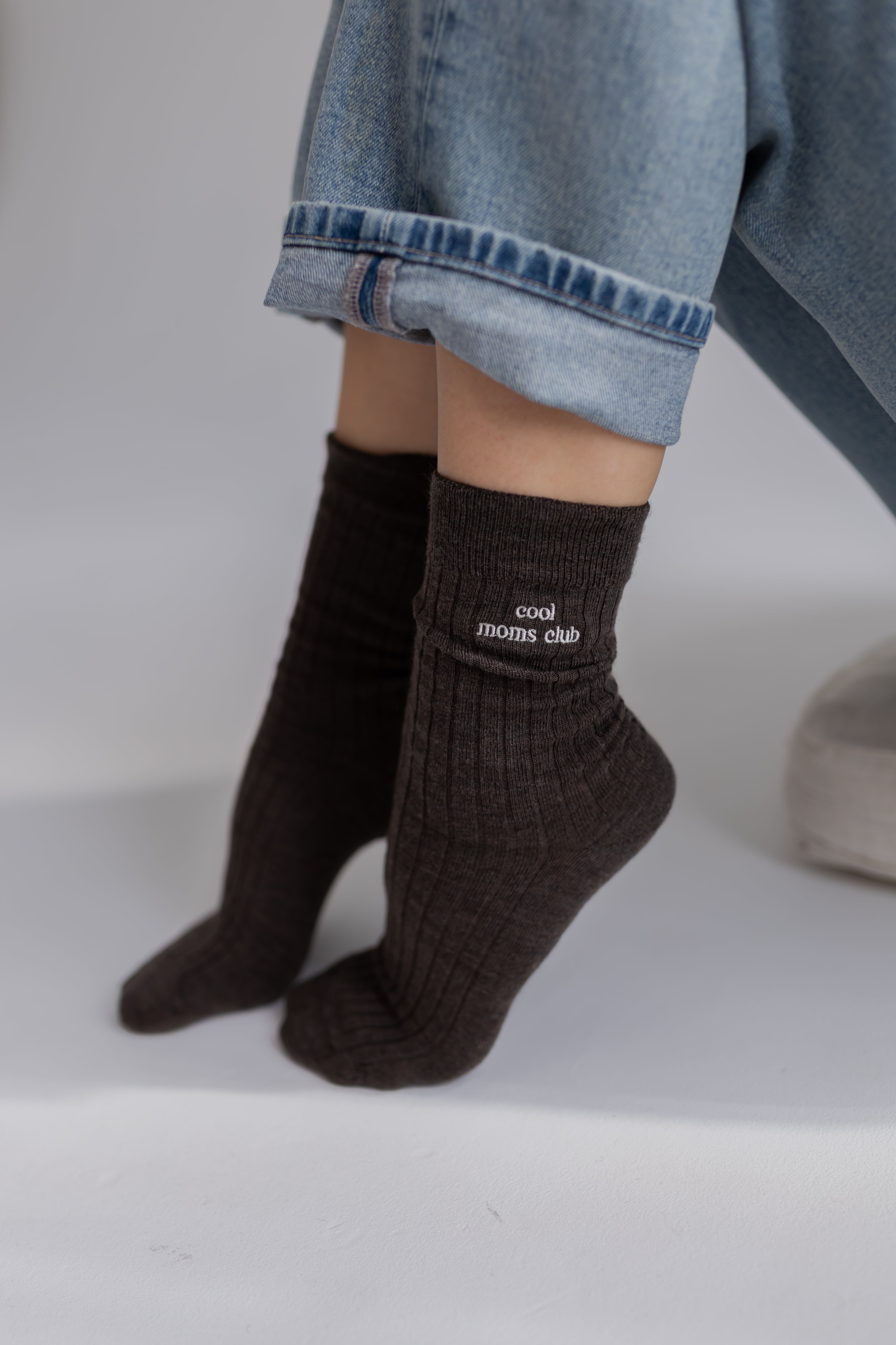 Skarpetki merino Cool Moms Club Brown